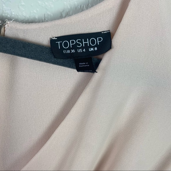 TOPSHOP Long Sleeve Blush Pink Romper Size 4 - Picture 6 of 9